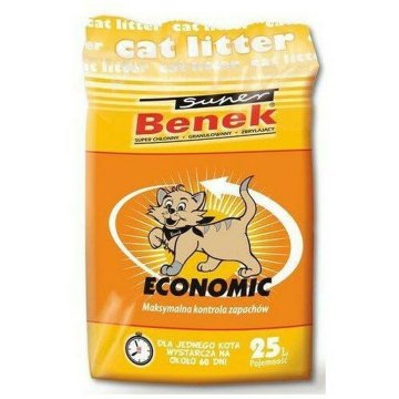 Piesok pre mačky Super Benek Economic Sivá 25 L