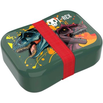 Obedový box T-Rex Dark Green/Red