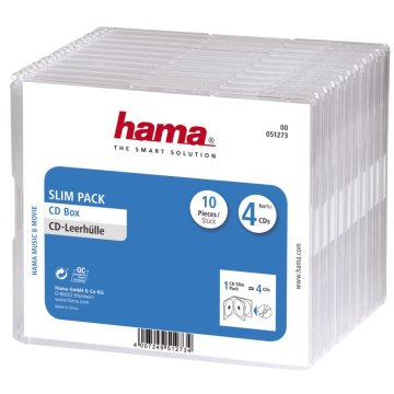 Hama CD boxy „Slim-Pack“ 4 za 10