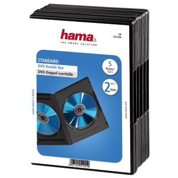 Hama DVD Double Box Black 5 Pack