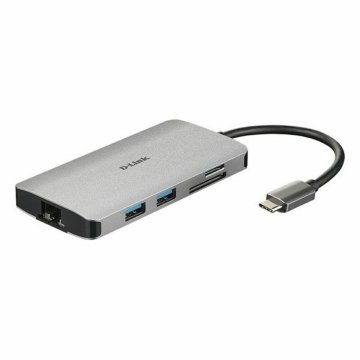 USB rozbočovač C D-Link DUB-M810 Striebristý 100 W