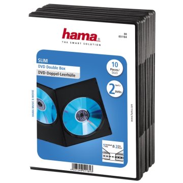 Hama DVD Slim Box Double Black 10 kusov