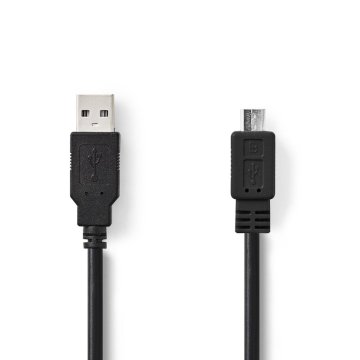 Nedis CCGT60500BK20 kábel USB 2.0 A samec – Micro B samec 2,0 M čierny