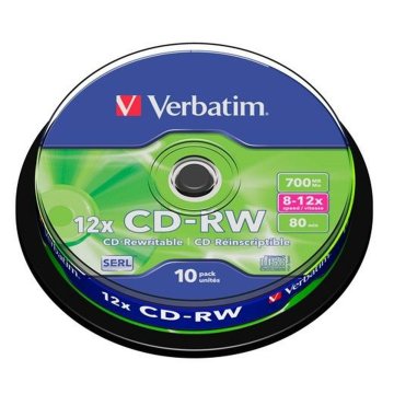 CD-RW Verbatim 10 kusov 700 MB 12x