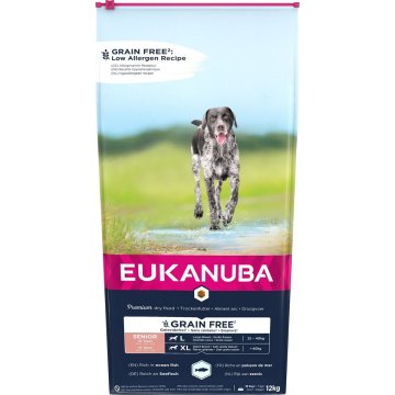 Krmivo Eukanuba Grain Free Senior large/giant breed Senior Ryby 12 kg