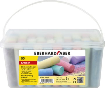 Eberhard Faber EF-526550 chodníkové vedro na kriedu s 50 pastelkami