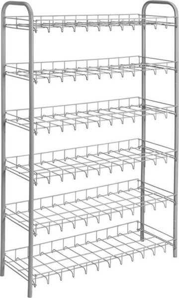 Stojan na topánky Tomado Metaltex 6 strieborný 64x23x104 cm 6 poschodí