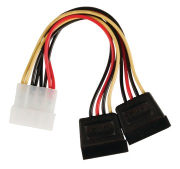 Vnútorný napájací rozdeľovací kábel Valueline Vlcp73520v015 Molex samec - 2x Sata 15-kolíková samica