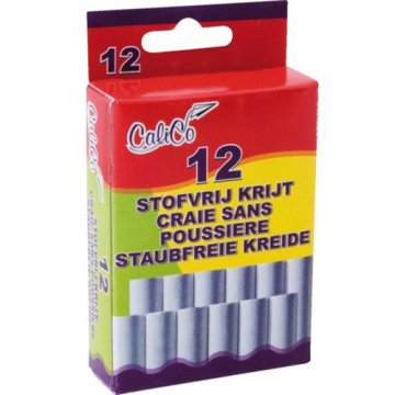 Tabuľa Chalk Dust Free 12 kusov biela