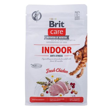 Krmivo pre mačky Brit Care Grain-Free Adult Indoor Anti-Stress Dospelý Kurča 400 g