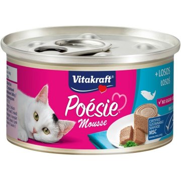 Krmivo pre mačky Vitakraft POESIE mousse salmon Ryby 85 g