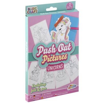 Basic Craft PushOut Pictures Unicorn