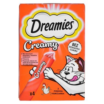 Snack for Cats Dreamies Creamy 4 x 10 g Kurča