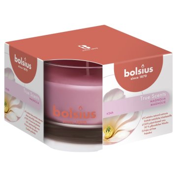 Bolsius True Scents Vonná sviečka Magnolia v skle 6,3 x 9 cm 40 hodín horenia