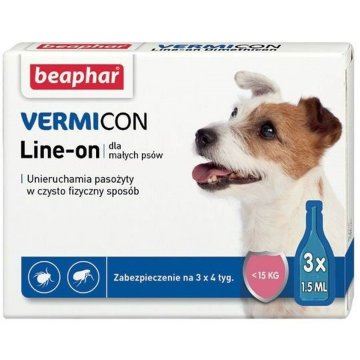 Proti parazitom Beaphar Vermicon Line-On S 3 x 1,5 ml