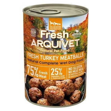 Mokré jedlo Arquivet Fresh Turkey Meatballs Páv 400 g