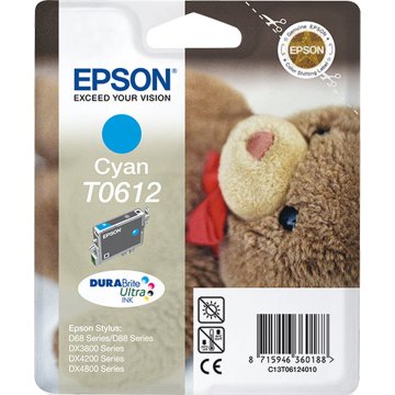 Originálne atramentové náplne Epson C13T06124010 Azúrová