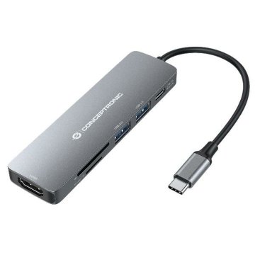 USB rozbočovač Conceptronic 110517507201 Sivá