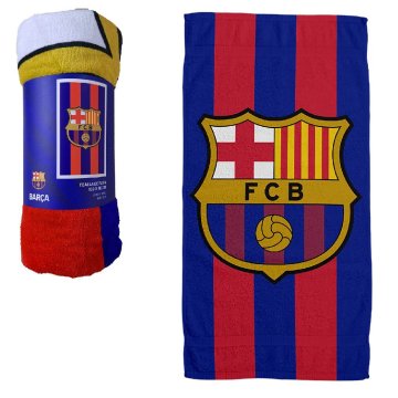 FC Barcelona osuška 100x180 cm modrá/červená