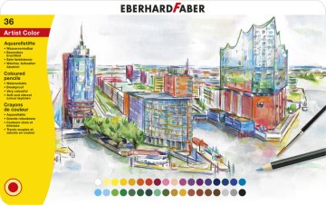 Eberhard Faber EF-516036 Kovové puzdro na akvarelovú ceruzku A 36 kusov