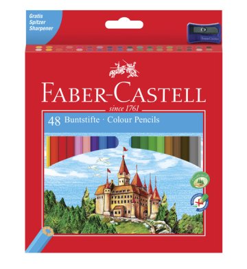 Faber Castell FC-120148 Farebné ceruzky Faber-Castell Castle Šesťhranné kartónové puzdro so 48 kusmi