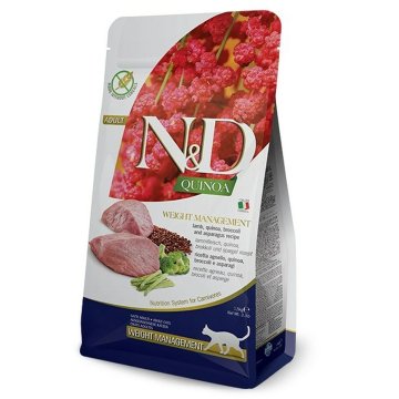 Krmivo pre mačky Farmina N&D CAT QUINOA WEIGHT MANAGEMENT Dospelý Baránok Brokolica 5 kg