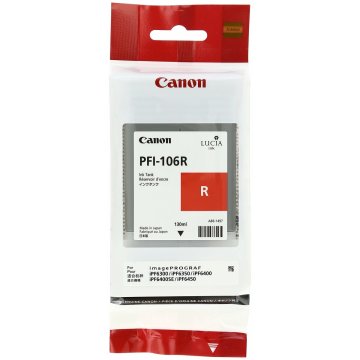 Originálne atramentové náplne Canon PFI-106 R Červená