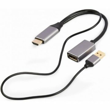 Adaptér DisplayPort na HDMI GEMBIRD A-HDMIM-DPF-02 Čierna 10 cm 4K Ultra HD