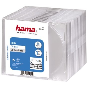 Hama CD Slim Box Transparent 25 bal