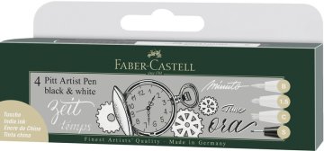 Faber Castell FC-167151 kresliace pero Faber-Castell set Pitt Artist pero čiernobiele