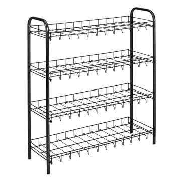 Metaltex Stojan na topánky 4 Stojany 64x23x80,5 cm Čierny