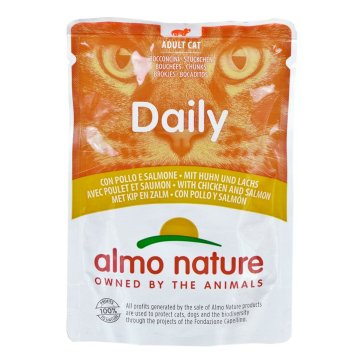 Krmivo pre mačky Almo Nature Daily Kurča Lososová 70 L 70 g