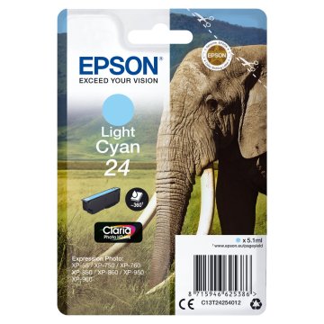 Originálne atramentové náplne Epson C13T24254012 Svetlo azúrová