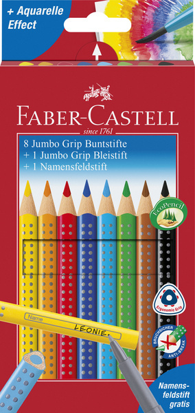 Faber Castell FC-280921 Farebná ceruzka Faber-Castell Jumbo GRIP Reklamná súprava 8 + 1 + 1