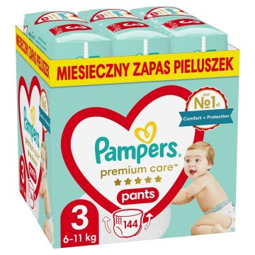 Jednorázové plienky Pampers 6-11 kg 3 (144 kusov)