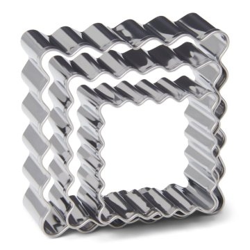 Patisse Cookie Cutters Square 3-dielne nerezové