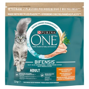 Krmivo pre mačky Purina One Bifensis Adult Dospelý Kurča 1,5 Kg