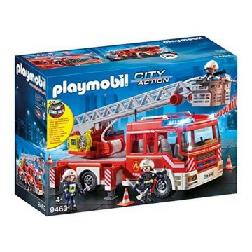 Hracia sada dopravných prostriedkov City Action Playmobil 9463 (14 pcs) Požiarnické auto