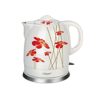 Rýchlovarná Kanvica Feel Maestro MR-066 Red Flowers Biela Červená Keramický 1200 W 1,5 L