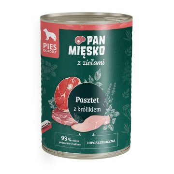 Mokré jedlo PAN MIĘSKO Herbed Pâté Prasa 400 g