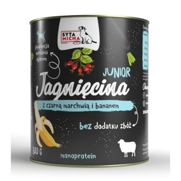 Mokré jedlo SYTA MICHA Junior Lamb with black carrot and banana 800 g