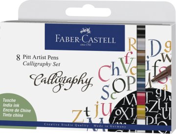 Faber Castell FC-167508 Pitt Artist Pen Kaligrafická súprava 8 pier