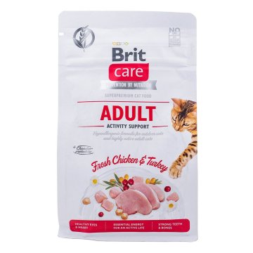 Krmivo pre mačky Brit Care Grain Free Activity Support Adult Dospelý Kurča Páv 400 g