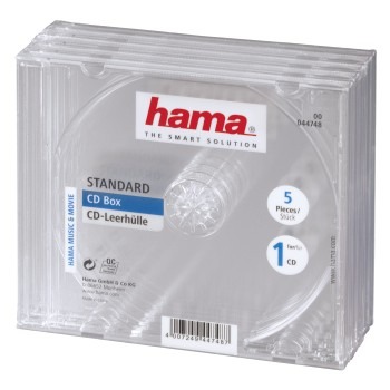 Hama CD box Transparentný 5bal