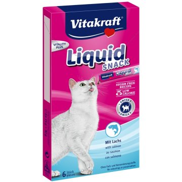 Snack for Cats Vitakraft Liquid Snack Salmon Kurča Ryby Prasa 90 g