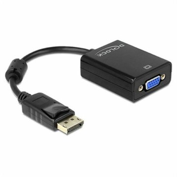 Adaptér DisplayPort na VGA DELOCK 61848 Čierna