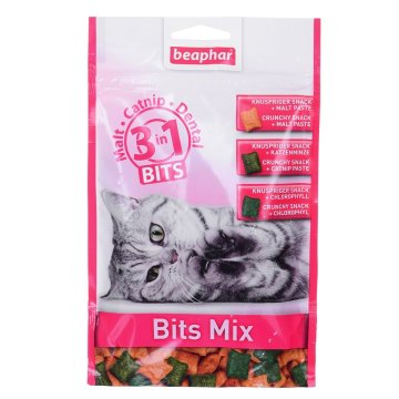 Snack for Cats Beaphar Bits Mix 150 g Cukríky (sladkosti) Mačacia mäta Chlorofylín