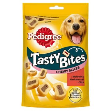 Maškrty pre psov Pedigree Tasty Bites Chewy Slices Teľacie mäso 155 g