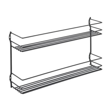 Metaltex Pepito stojan na korenie 2 poschodia 36x8x19 cm Čierny