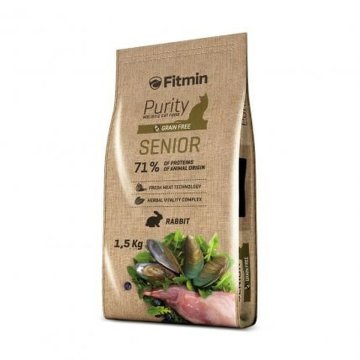 Krmivo pre mačky Fitmin Purity Senior Senior Kurča Baránok Králik 1,5 Kg